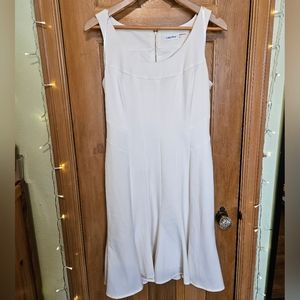 Calvin Klein, Women's Size 8, White Dress